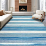 Ultra Soft Area Rug, Non Slip, Stain Resistant, Washable Area Rugs for Living Room, Bedroom, Distinctive Casual Harmony Design(Blue)