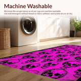 Ultra Soft Area Rug, Non Slip, Stain Resistant, Washable Area Rugs for Living Room, Bedroom, Dramatic Dark-Themed Welcome Mat(Pink)