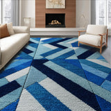Ultra Soft Area Rug, Non Slip, Stain Resistant, Washable Area Rugs for Living Room, Bedroom, Space-Themed Round Kids Playroom Rug Washable(Blue)