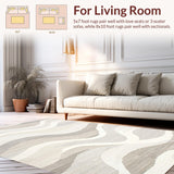 Elegant Cream Geometric Waves(Beige)