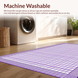 Ultra Soft Area Rug, Non Slip, Stain Resistant, Washable Area Rugs for Living Room, Bedroom, Whimsical Symmetrical Patterning(Purple)