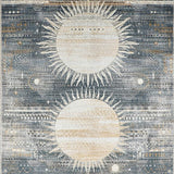 Ultra Soft Area Rug, Non Slip, Stain Resistant, Washable Area Rugs for Living Room, Bedroom, Rustic Mystic Tidal Patterns(Blue)