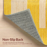 Ultra Soft Area Rug, Non Slip, Stain Resistant, Washable Area Rugs for Living Room, Bedroom, Modern Eclectic Entryway Stain-Resistant Carpet(Yellow)