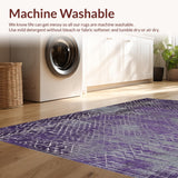 Ultra Soft Area Rug, Non Slip, Stain Resistant, Washable Area Rugs for Living Room, Bedroom, Contemporary Cozy Memory Foam Style(Purple)