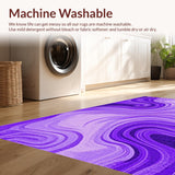 Ultra Soft Area Rug, Non Slip, Stain Resistant, Washable Area Rugs for Living Room, Bedroom, Lively Purple Watercolor Fusion(Purple)