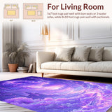 Ultra Soft Area Rug, Non Slip, Stain Resistant, Washable Area Rugs for Living Room, Bedroom, Vibrant Dreamy Mythical Creature Design(Purple)