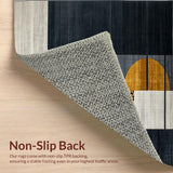Ultra Soft Area Rug, Non Slip, Stain Resistant, Washable Area Rugs for Living Room, Bedroom, Chic Dark Grey Animal Motif(Gray)