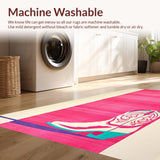 Ultra Soft Area Rug, Non Slip, Stain Resistant, Washable Area Rugs for Living Room, Bedroom, Playful Pink Disco Aesthetic Concept(Pink)