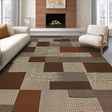 Ultra Soft Area Rug, Non Slip, Stain Resistant, Washable Area Rugs for Living Room, Bedroom, Chic Western Rustic Elegance Blend(Brown)