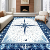 Ultra Soft Area Rug, Non Slip, Stain Resistant, Washable Area Rugs for Living Room, Bedroom, Lively Ocean Wave Decorative Style(Blue)