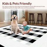 Stylish Lightweight Checkered Textile(Black)