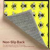 Ultra Soft Area Rug, Non Slip, Stain Resistant, Washable Area Rugs for Living Room, Bedroom, Lively Transitional Honey Pattern(Yellow)