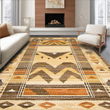 Ultra Soft Area Rug, Non Slip, Stain Resistant, Washable Area Rugs for Living Room, Bedroom, Energetic Wild Animal Patterns(Beige)