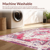 Ultra Soft Area Rug, Non Slip, Stain Resistant, Washable Area Rugs for Living Room, Bedroom, Chic Modern Abstract Swirl Motif(White)