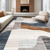 Ultra Soft Area Rug, Non Slip, Stain Resistant, Washable Area Rugs for Living Room, Bedroom, Rustic Neutral Geometric Motif(Beige)