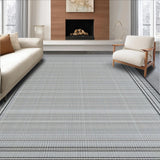 Ultra Soft Area Rug, Non Slip, Stain Resistant, Washable Area Rugs for Living Room, Bedroom, Contemporary Grey and White Pattern(Gray)
