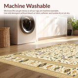 Ultra Soft Area Rug, Non Slip, Stain Resistant, Washable Area Rugs for Living Room, Bedroom, Woven Neutral Beige(Beige)