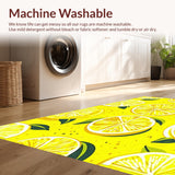 Ultra Soft Area Rug, Non Slip, Stain Resistant, Washable Area Rugs for Living Room, Bedroom, Lively Yellow and White Palette(Yellow)