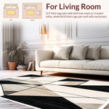 Ultra Soft Area Rug, Non Slip, Stain Resistant, Washable Area Rugs for Living Room, Bedroom, Luxe Minimalist Linear Design Rug With Non Slip Backing For Home Decor(Gray)