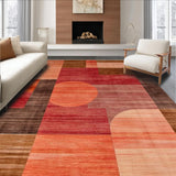 Ultra Soft Area Rug, Non Slip, Stain Resistant, Washable Area Rugs for Living Room, Bedroom, Vibrant Modern Artistic Expression(Red)
