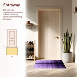 Ultra Soft Area Rug, Non Slip, Stain Resistant, Washable Area Rugs for Living Room, Bedroom, Striking Gradient Color Flow(Purple)
