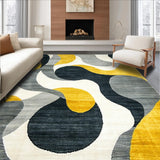 Ultra Soft Area Rug, Non Slip, Stain Resistant, Washable Area Rugs for Living Room, Bedroom, Luxurious Textured Modern Design(Yellow)