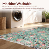 Sage Green Retro Floral Elegance(Green)