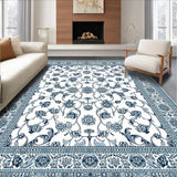 Ultra Soft Area Rug, Non Slip, Stain Resistant, Washable Area Rugs for Living Room, Bedroom, Stylish Transitional Geometric Shapes(White)