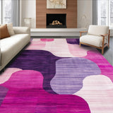Ultra Soft Area Rug, Non Slip, Stain Resistant, Washable Area Rugs for Living Room, Bedroom, Artistic Washable Area Rug Featuring Soft Pinks and Deep Purples(Pink)