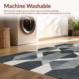 Ultra Soft Area Rug, Non Slip, Stain Resistant, Washable Area Rugs for Living Room, Bedroom, Rustic Textured Lattice Style(Beige)