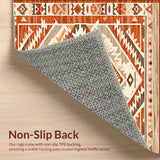 Southwestern Terracotta & Beige Diamond Area(Brown)