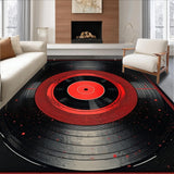 Ultra Soft Area Rug, Non Slip, Stain Resistant, Washable Area Rugs for Living Room, Bedroom, Dynamic Rhythm-themed Graphic(Black)