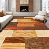 Ultra Soft Area Rug, Non Slip, Stain Resistant, Washable Area Rugs for Living Room, Bedroom, Rustic Nordic Abstract Wood Inspired Design(Brown)