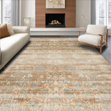 Ultra Soft Area Rug, Non Slip, Stain Resistant, Washable Area Rugs for Living Room, Bedroom, Vintage Earthy Floral Motif(Beige)