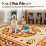 Ultra Soft Area Rug, Non Slip, Stain Resistant, Washable Area Rugs for Living Room, Bedroom, Elegant Vintage Animal Aesthetic(Beige)