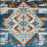 Warm Earthy Floral Impression(Blue)