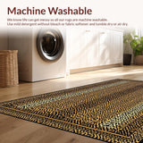Ultra Soft Area Rug, Non Slip, Stain Resistant, Washable Area Rugs for Living Room, Bedroom, Modern Chic Faux Fur Motif(Gold)
