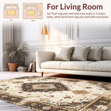 Chic Transitional Floral Border Style(Beige)