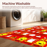 Brightly Colored Fun Shape Collage(Red)