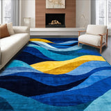 Elegant Symmetrical Linear Motif(Blue)