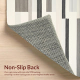 Ultra Soft Area Rug, Non Slip, Stain Resistant, Washable Area Rugs for Living Room, Bedroom, Chic Modern Arch Geometry(Gray)