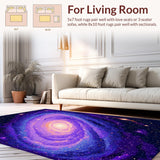 Ultra Soft Area Rug, Non Slip, Stain Resistant, Washable Area Rugs for Living Room, Bedroom, Radiant Colorful Constellation Layout(Purple)