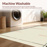 Ultra Soft Area Rug, Non Slip, Stain Resistant, Washable Area Rugs for Living Room, Bedroom, Serene Modern Circular Comfort(Beige)