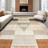 Ultra Soft Area Rug, Non Slip, Stain Resistant, Washable Area Rugs for Living Room, Bedroom, Chic Minimalist Earthy Tones Vibe(Beige)