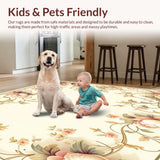 Victorian Scroll with Floral Medallions and Fine Linework(Beige)