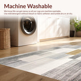 Ultra Soft Area Rug, Non Slip, Stain Resistant, Washable Area Rugs for Living Room, Bedroom, Modern Distressed Geometric Non Slip Small Floor Area(Gray)