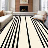 Modern Neutral Striped Non Shedding(Beige)