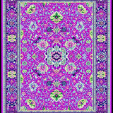 Ultra Soft Area Rug, Non Slip, Stain Resistant, Washable Area Rugs for Living Room, Bedroom, Serene Abstract Botanical Design(Purple)