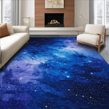 Ultra Soft Area Rug, Non Slip, Stain Resistant, Washable Area Rugs for Living Room, Bedroom, Cosmic Purple and Blue Harmony(Blue)