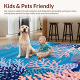 Chic Coral Symmetrical Craftsmanship(Blue)